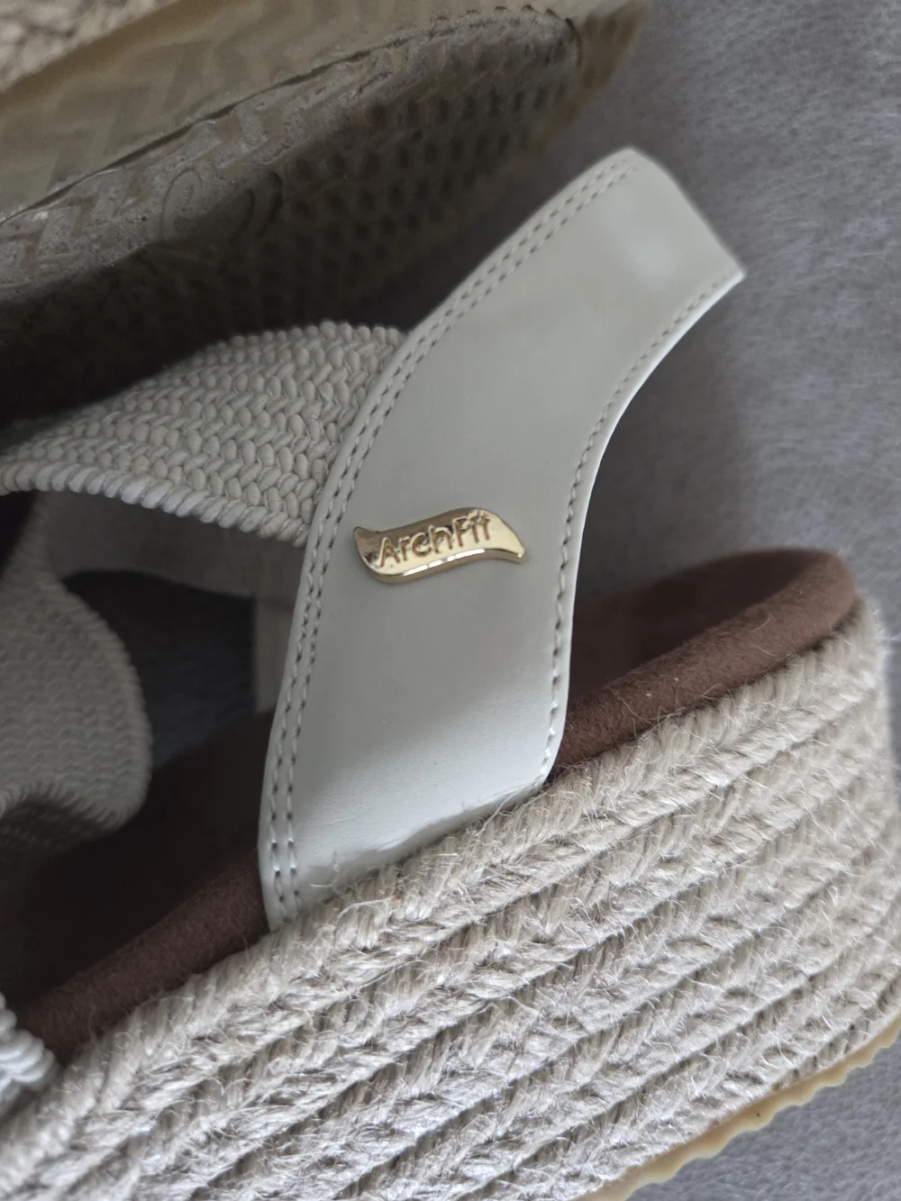 Women's Cream Espadrille Wedge Sandals